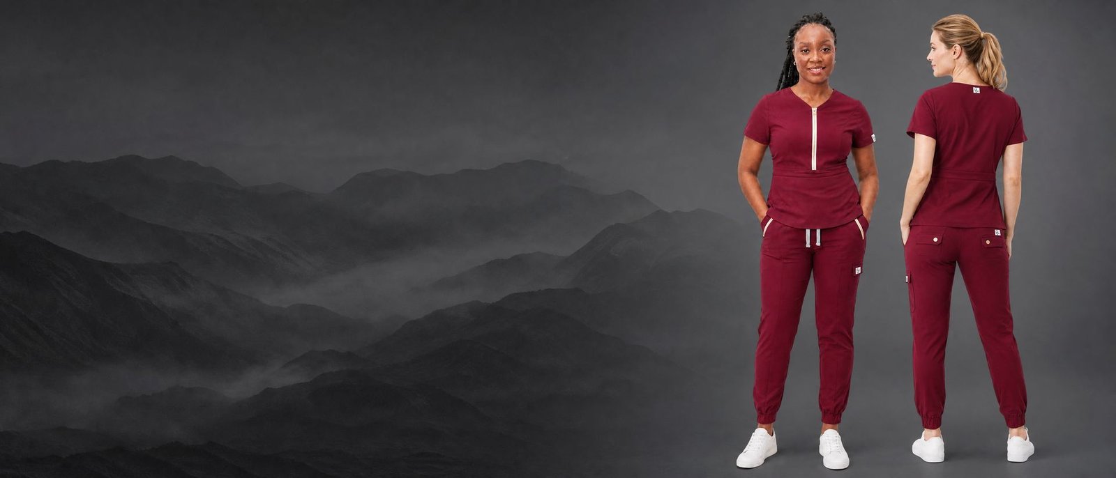 Burgundy scrubs