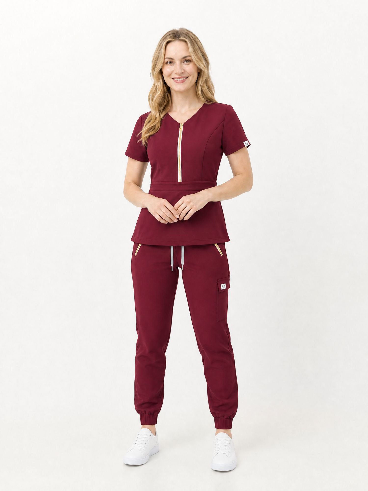 style1 burgundy A823 15 white front